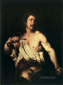 barroco Painting - David Con La Cabeza De Goliat Barroco Italiano Bernardo Strozzi